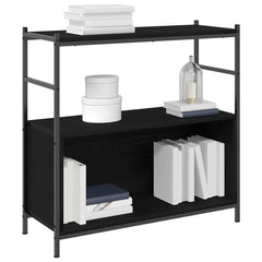 vidaXL Bookshelf 80 x 30 x 78.5 cm Engineered Wood Black Oak 3
