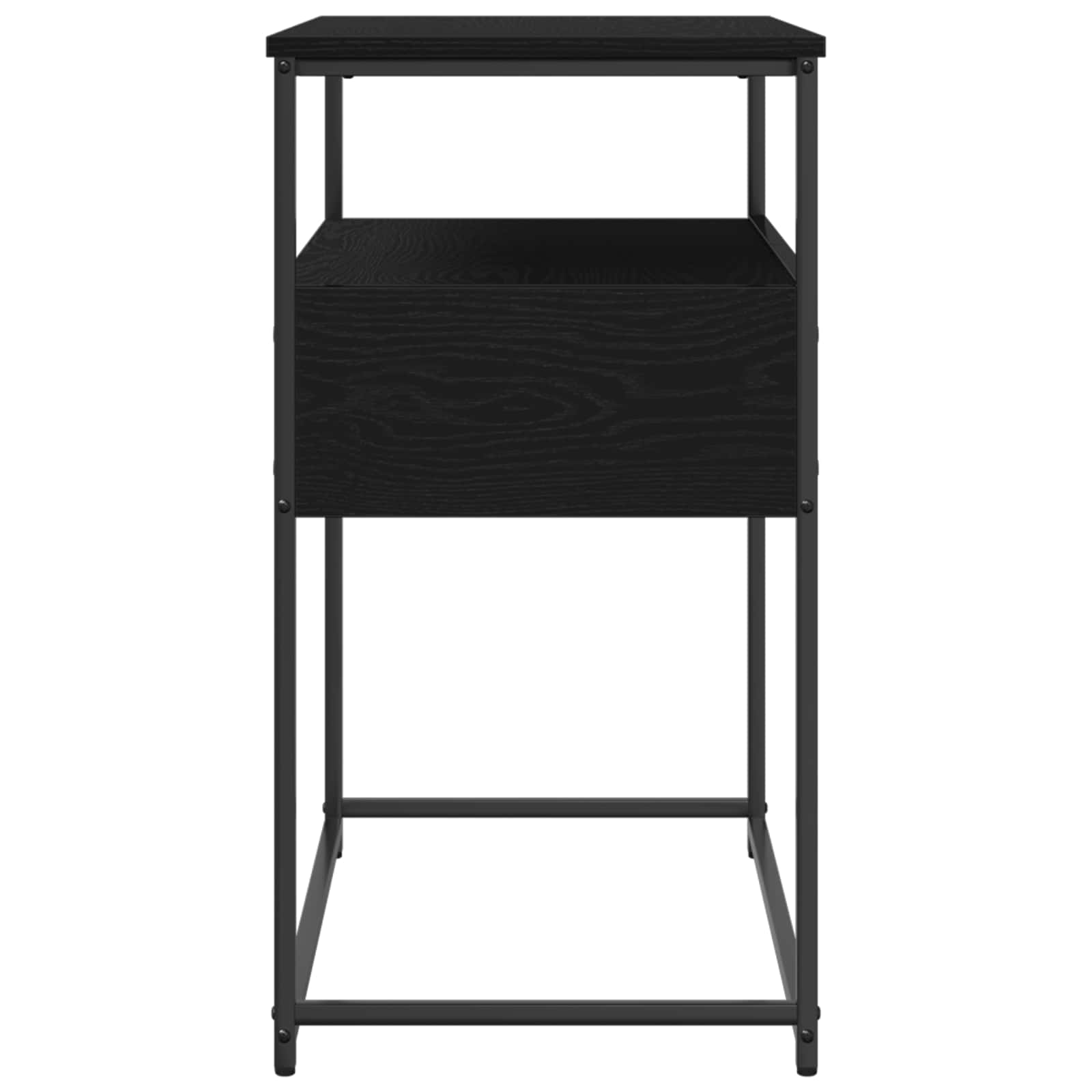 vidaXL Console Table Black Oak 75 x 40 x 75 cm Engineered Wood 4