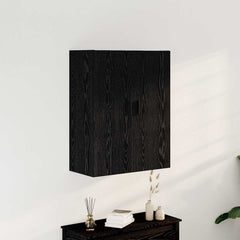 Wall Mounted Cabinet 69,5x34x90 cm Black oak