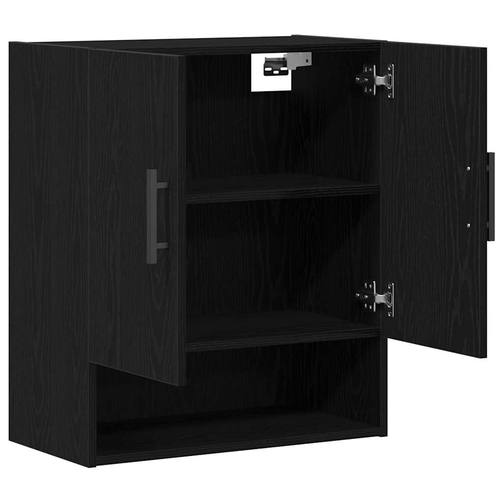 vidaXL Wall-mounted Cabinet 60 x 31 x 70 cm Engineered Wood Black Oak 5