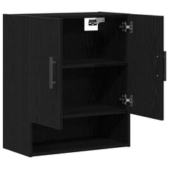 vidaXL Wall-mounted Cabinet 60 x 31 x 70 cm Engineered Wood Black Oak 5