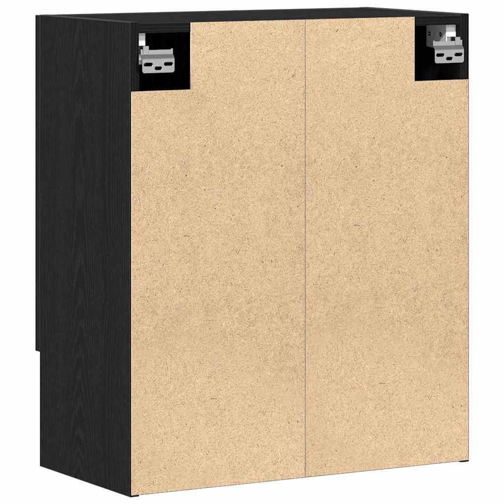vidaXL Wall-mounted Cabinet 60 x 31 x 70 cm Engineered Wood Black Oak 6