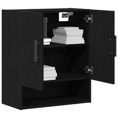 vidaXL Wall-mounted Cabinet 60 x 31 x 70 cm Engineered Wood Black Oak 3