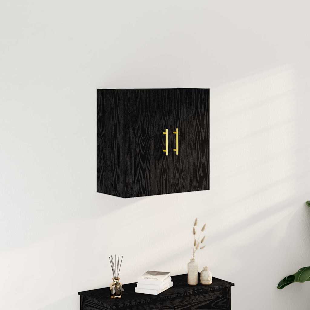 vidaXL Wall-mounted Cabinet 60 x 31 x 70 cm Engineered Wood Black Oak 1