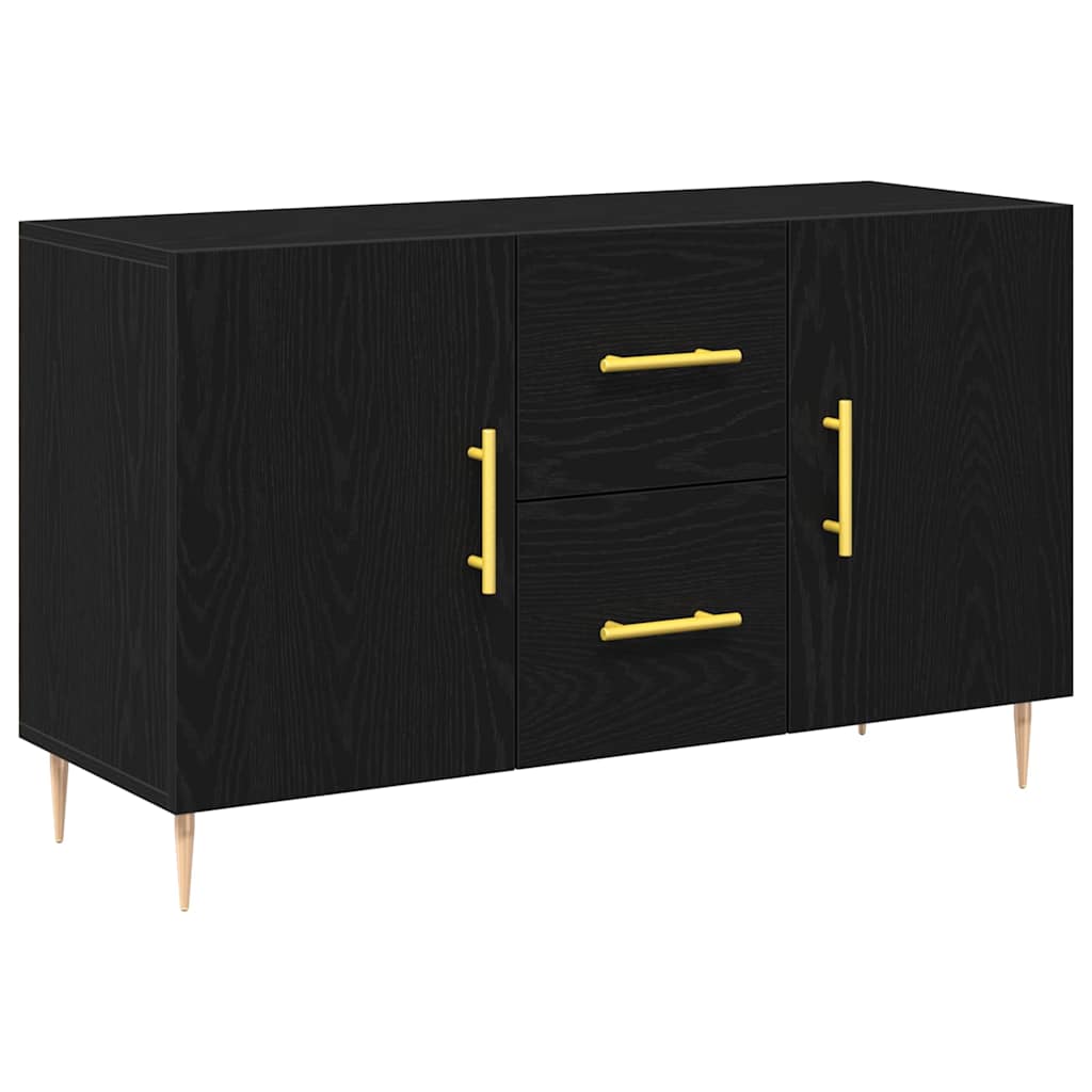 Sideboard 100x36x60 cm Engineered Wood Black oak