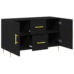 Sideboard 100x36x60 cm Engineered Wood Black oak