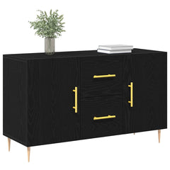 Sideboard 100x36x60 cm Engineered Wood Black oak