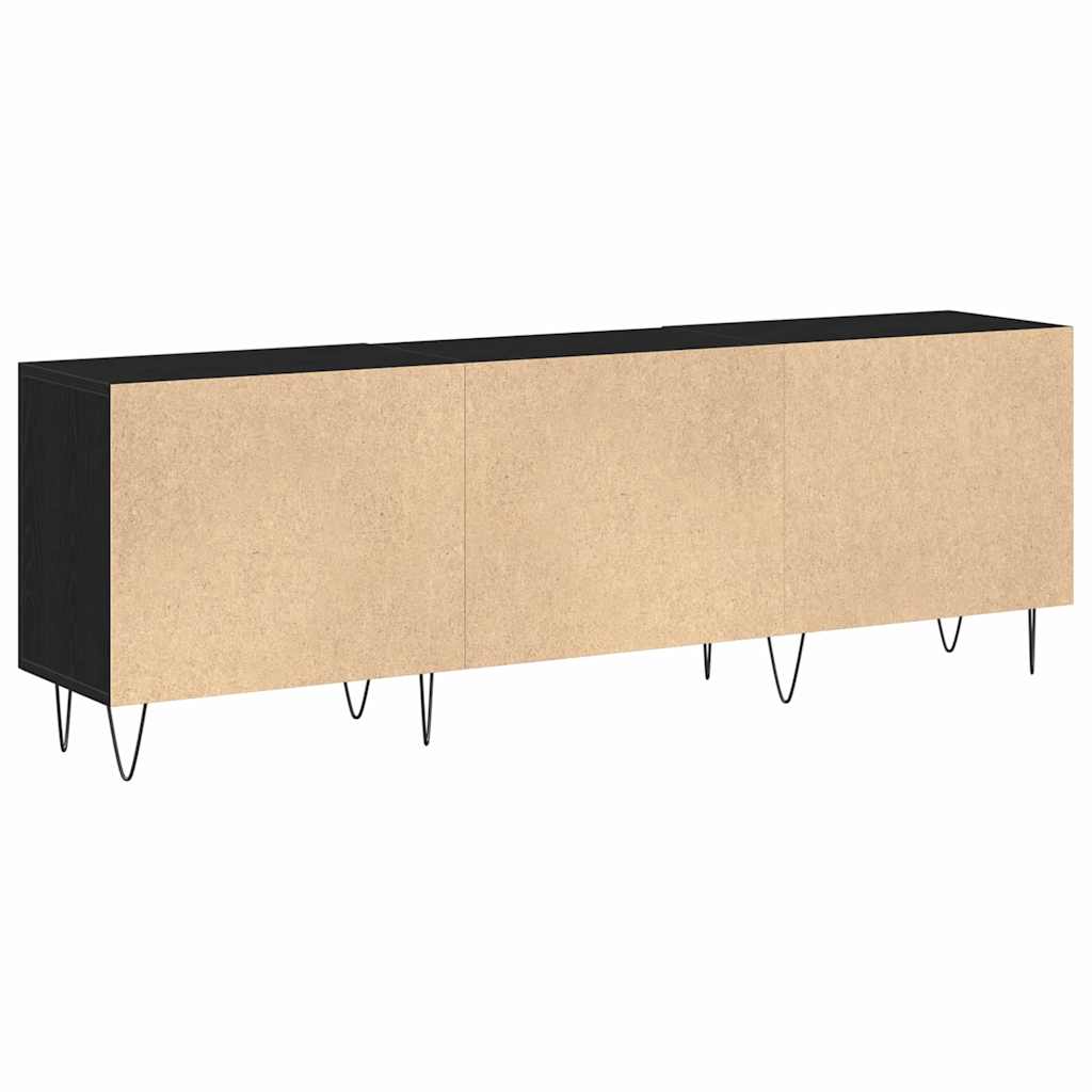TV Cabinet 150x30x50 cm Engineered Wood Black oak