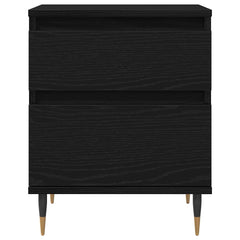 vidaXL Bedside Cabinet Black Oak 40 x 35 x 50 cm Engineered Wood 6