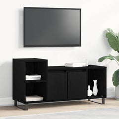 vidaXL TV Cabinet Set 100 x 35 x 55 cm Black Oak Engineered Wood 1