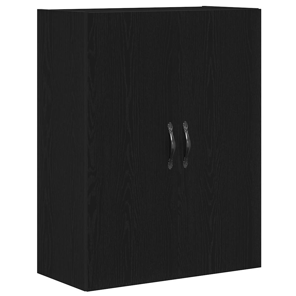 vidaXL Wall-mounted Cabinet Black Oak 69.5 x 34 x 180 cm 2