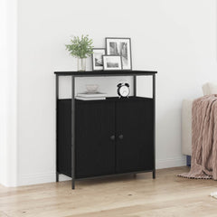 vidaXL Sideboard Black Oak 70 x 30 x 80 cm Engineered Wood 1