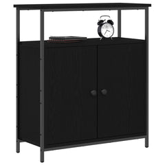 vidaXL Sideboard Black Oak 70 x 30 x 80 cm Engineered Wood 3