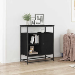 vidaXL Sideboard Black Oak 69 x 35 x 80 cm Engineered Wood 1