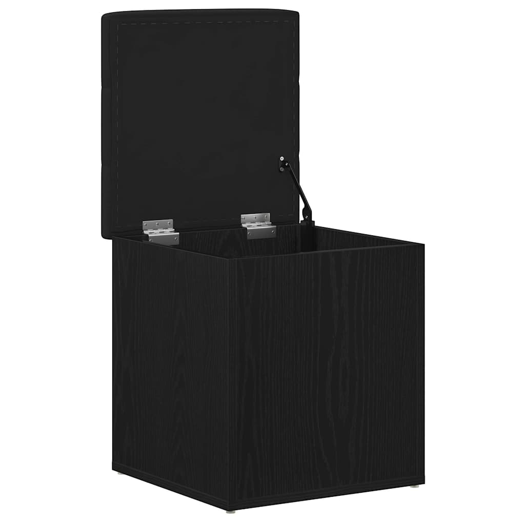 vidaXL Storage Bench Black Oak 42 x 42 x 45 cm Engineered Wood 5