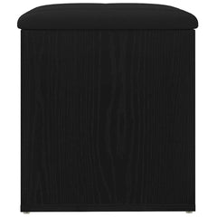 vidaXL Storage Bench Black Oak 42 x 42 x 45 cm Engineered Wood 6