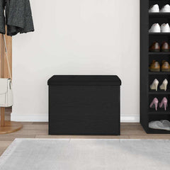 vidaXL Storage Bench Black oak 62 x 42 x 45 cm Engineered Wood 4