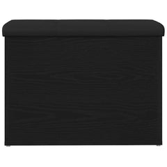 vidaXL Storage Bench Black oak 62 x 42 x 45 cm Engineered Wood 6