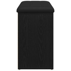 vidaXL Shoe Bench Black 82 x 32 x 50 cm Engineered Wood 6