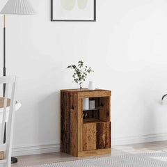 vidaXL LED Sideboard 41 x 37 x 67 cm Engineered Wood Old Wood 1