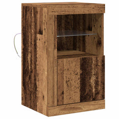 vidaXL LED Sideboard 41 x 37 x 67 cm Engineered Wood Old Wood 2