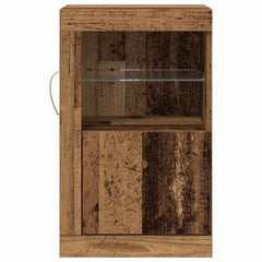 vidaXL LED Sideboard 41 x 37 x 67 cm Engineered Wood Old Wood 6
