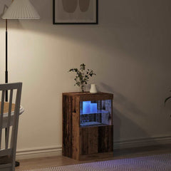 vidaXL LED Sideboard Old Wood 41 x 37 x 67 cm Engineered Wood 5