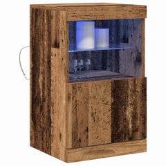 vidaXL LED Sideboard Old Wood 41 x 37 x 67 cm Engineered Wood 3