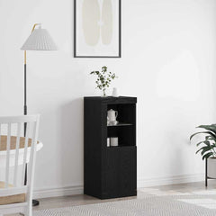 vidaXL LED Sideboard Black Oak 41 x 37 x 100 cm Engineered Wood 1
