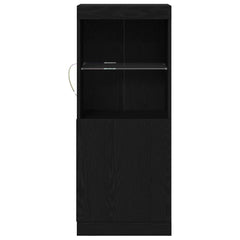 vidaXL LED Sideboard Black Oak 41 x 37 x 100 cm Engineered Wood 6