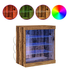 vidaXL LED Sideboard Old Wood 60.5 x 37 x 67 cm Engineered Wood 4