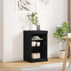 vidaXL LED Sideboard Black Oak 41 x 37 x 67 cm Engineered Wood 1