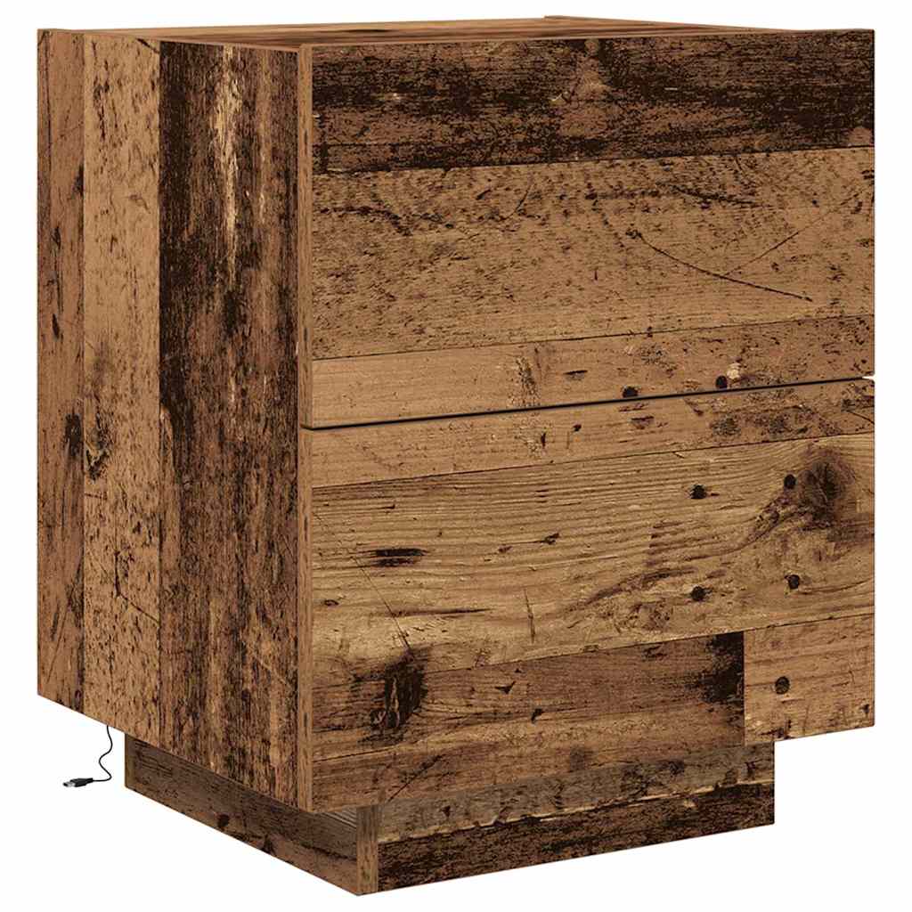 vidaXL Bedside Cabinet Old Wood 45 x 40 x 55 cm Engineered Wood 2