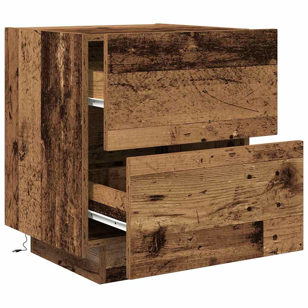 vidaXL Bedside Cabinet Old Wood 45 x 40 x 55 cm Engineered Wood 5
