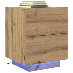 vidaXL Bedside Cabinet 2 pcs Artisan Oak 45 x 40 x 55 cm 3
