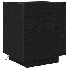 vidaXL Bedside Cabinet Black Oak 45 x 40 x 55 cm Engineered Wood 2