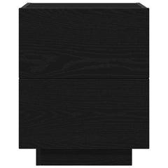 vidaXL Bedside Cabinet Black Oak 45 x 40 x 55 cm Engineered Wood 6