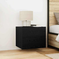 vidaXL Bedside Cabinet 2 pcs Black Oak 50 x 39 x 41 cm Engineered Wood 1