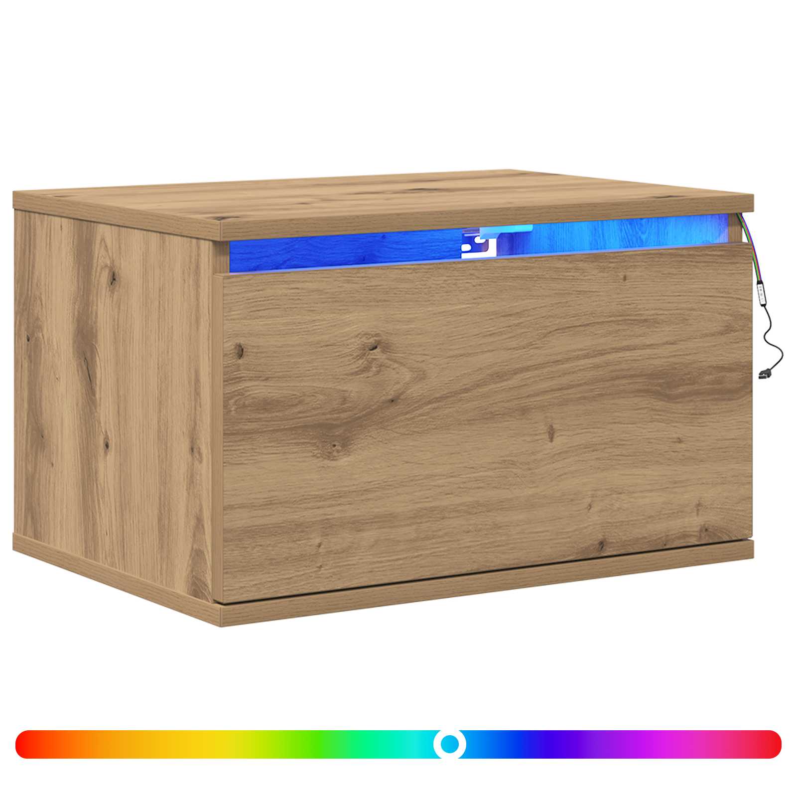 vidaXL Wall-mounted Bedside Cabinet 2 pcs Artisan Oak 50 x 36 x 30 cm 2