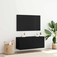 TV Cabinet Wall-mounted 100x30x41 cm Black oak