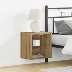 vidaXL Floating Shelf with LED Light 2 pcs Brown 40 x 28.5 x 40 cm 1