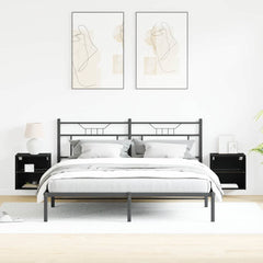 vidaXL Floating Shelf with LED Light 2 pcs Black 40 x 28.5 x 40 cm 5