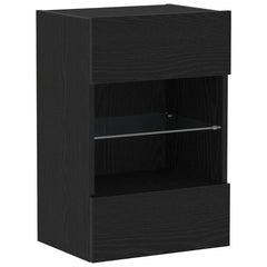 vidaXL TV Cabinet Set 40 x 30 x 60.5 cm Black Engineered Wood 2