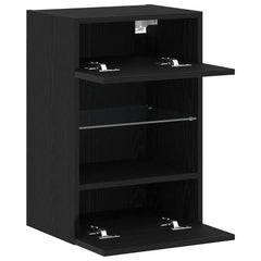 vidaXL TV Cabinet Set 40 x 30 x 60.5 cm Black Engineered Wood 6