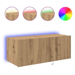 vidaXL TV Wall Cabinet 80 x 35 x 31 cm Artisan Oak Engineered Wood 4