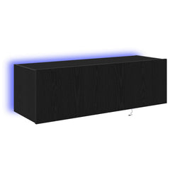 vidaXL TV Wall Cabinet 2 pcs Black Oak Engineered Wood 2