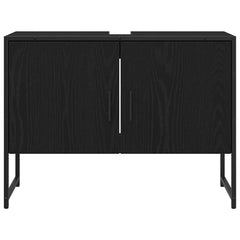 vidaXL Bathroom Sink Cabinet Black Oak 80 x 30 x 60 cm Engineered Wood 6