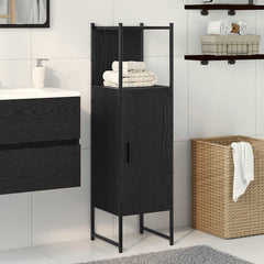vidaXL Bathroom Furniture Set Black Oak 33 x 33 x 120.5 cm 1
