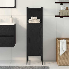 vidaXL Bathroom Furniture Set Black Oak 33 x 33 x 120.5 cm 4