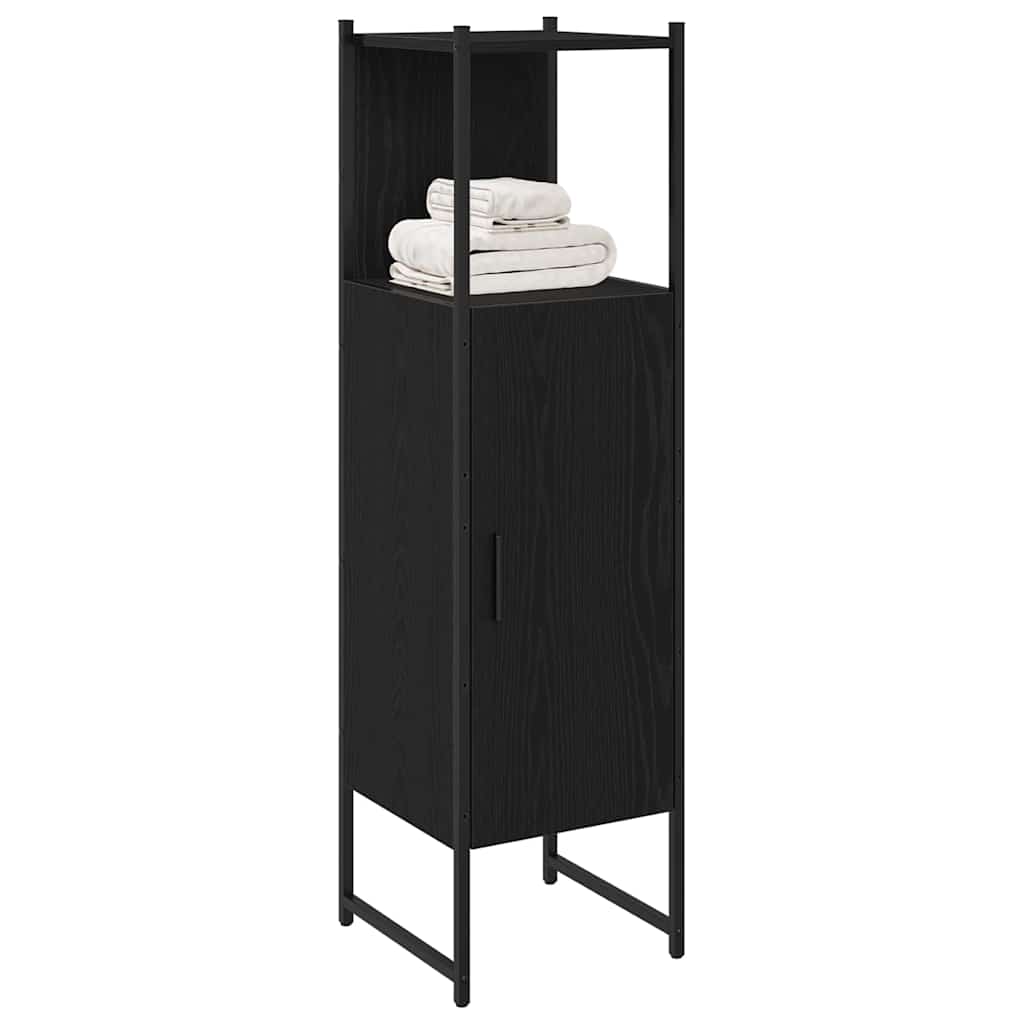 vidaXL Bathroom Furniture Set Black Oak 33 x 33 x 120.5 cm 3